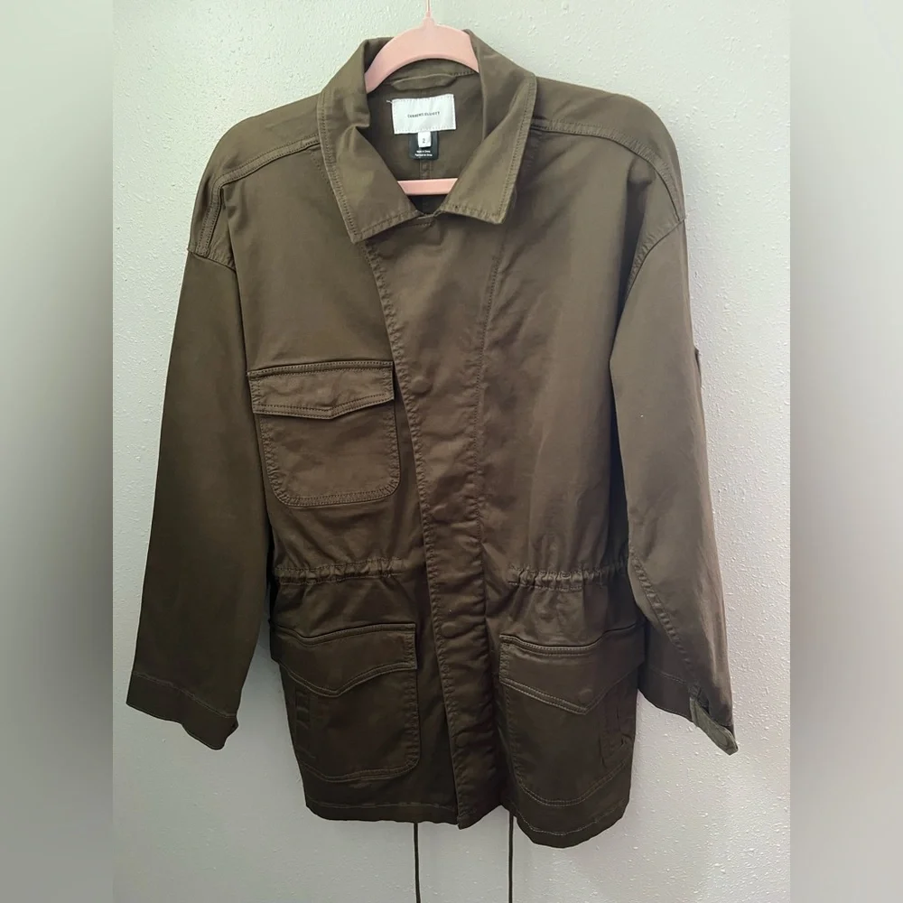 Current/Elliott The Updated Infantry Jacket In Army Green Size 2 New - Picture 2 of 13
